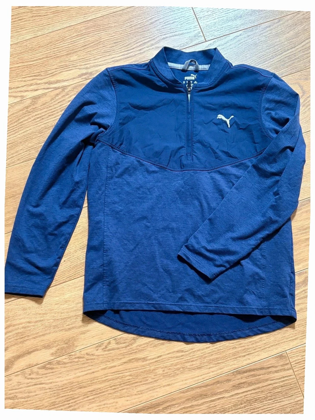 Pull running Puma femme – 1/4 zip – Taille XS/S – Bleu marine